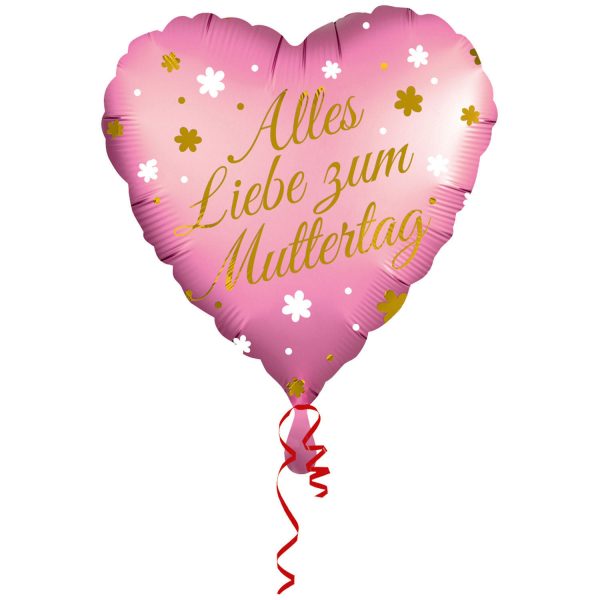 Alles Liebe zum Muttertag Herz Folienballon 43cm