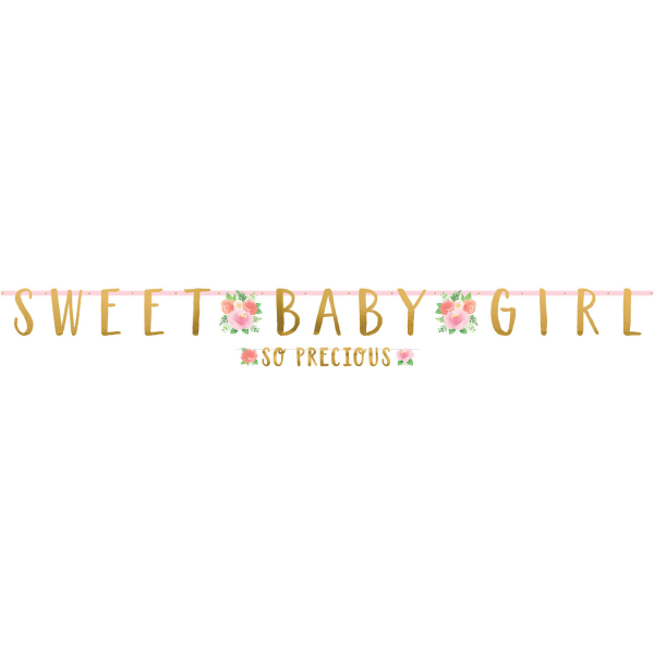2 Partyketten Floral Baby Papier