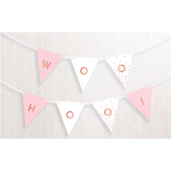 Wimpelkette Rose Gold Blush Papier personalisierbar