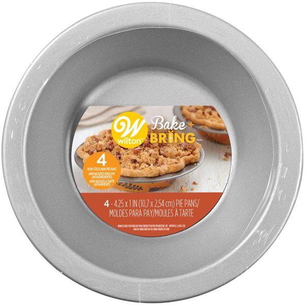WILTON SEMI-DISPOSABLE ZINN MINI PIE PAN HERBST PK / 4