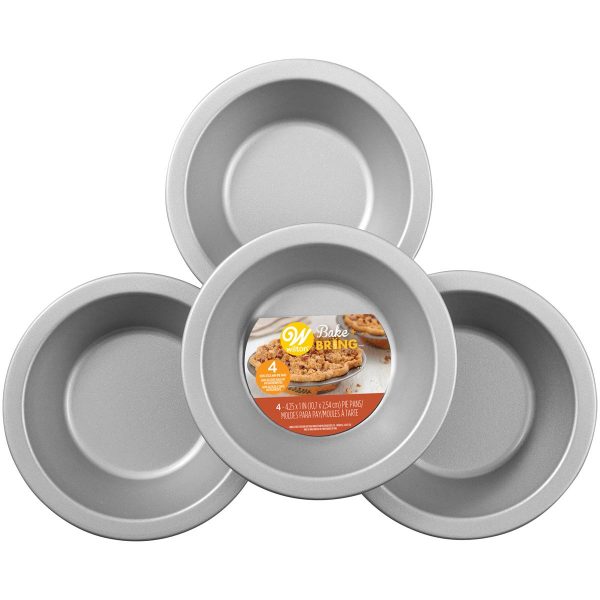 WILTON SEMI-DISPOSABLE ZINN MINI PIE PAN HERBST PK / 4