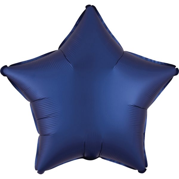 Folienballon "Satin Luxe" Navy-Blau Stern