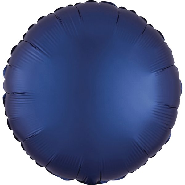 Folienballon "Satin Luxe" Navy-Blau Rund