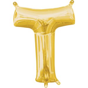 Folienballon Air-Filled "T" gold