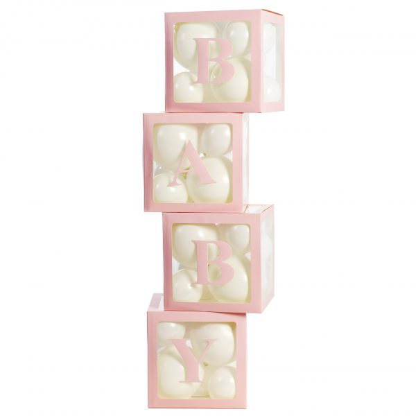 Deko-Boxen Set - "BABY" Rosa