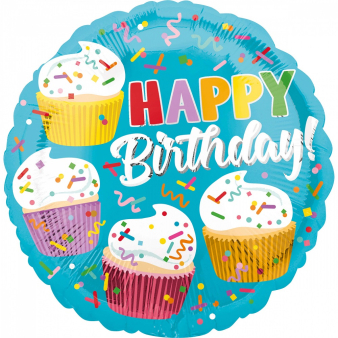 Standard Cupcake Fun Folienballon 43cm