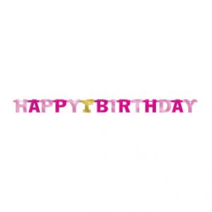 Partykette 1st Birthday pink
