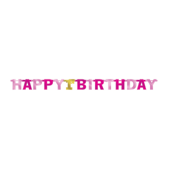 Partykette 1st Birthday pink