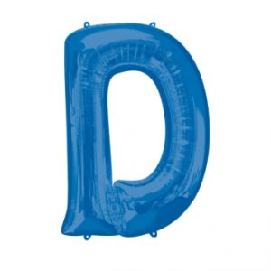 Folienballon SuperShape Buchstabe D Blau/86cm
