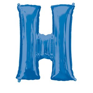 Folienballon SuperShape Buchstabe H Blau/81cm