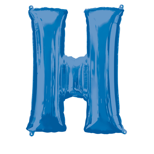Folienballon SuperShape Buchstabe H Blau/81cm