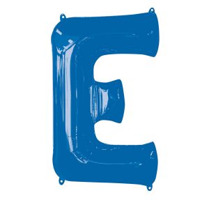 Folienballon SuperShape Buchstabe E Blau/86cm