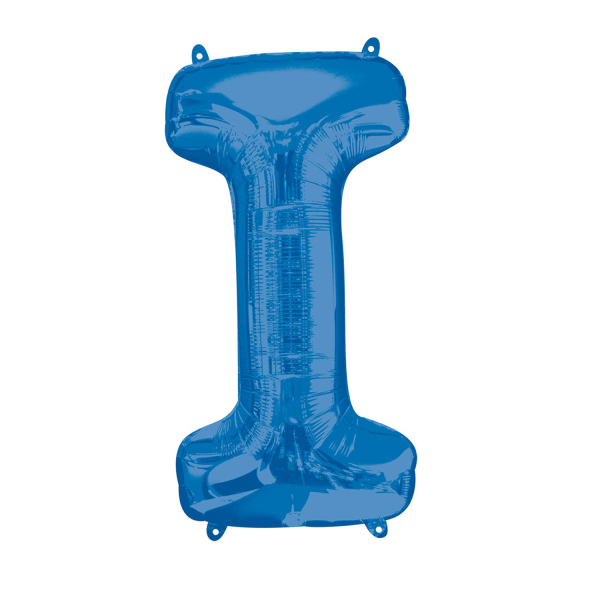 Folienballon SuperShape Buchstabe I Blau/81cm