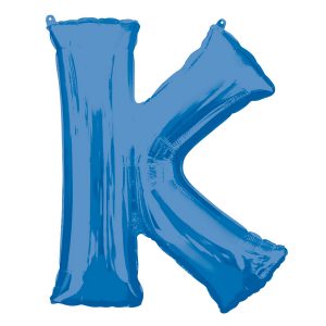 Folienballon SuperShape Buchstabe K Blau/81cm
