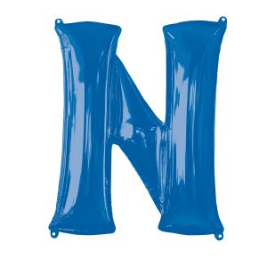Folienballon SuperShape Buchstabe N Blau/81cm