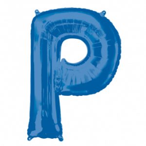Folienballon SuperShape Buchstabe P Blau/86cm
