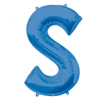 Folienballon SuperShape Buchstabe S Blau/86cm
