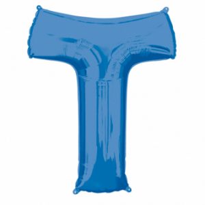 Folienballon SuperShape Buchstabe T Blau/81cm