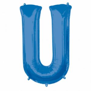 Folienballon SuperShape Buchstabe U Blau/83cm