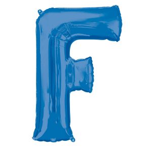 Folienballon SuperShape Buchstabe F Blau/81cm