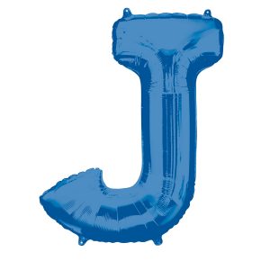 Folienballon SuperShape Buchstabe J Blau/81cm
