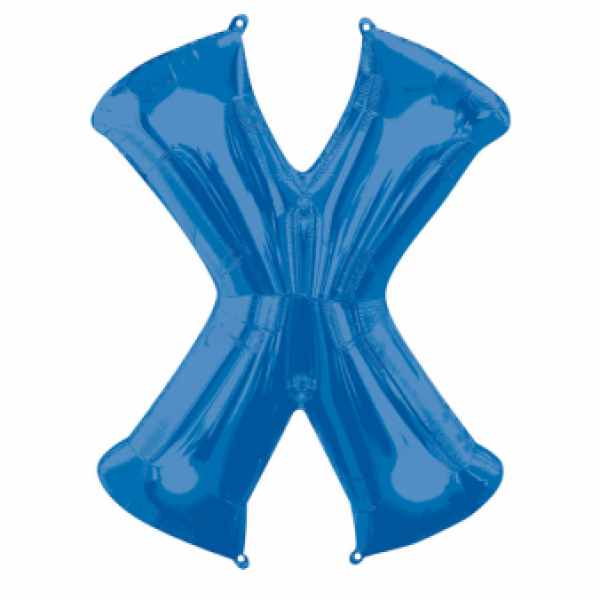 Folienballon SuperShape Buchstabe X Blau/88cm