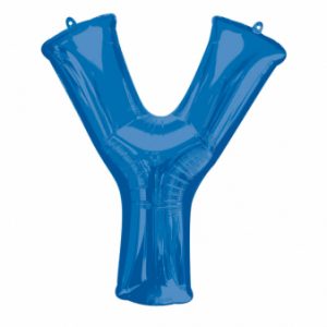 Folienballon SuperShape Buchstabe Y Blau/86cm