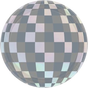 8 Teller Disco Ball Drop Iridescent 18cm