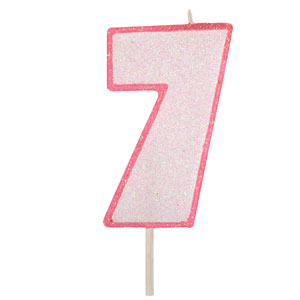 Kerze Pink Nummer 7