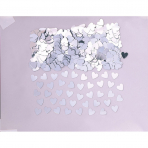 Konfetti Sparkle Hearts silber Folie 14 g