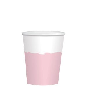 8 Becher Rose Birthday Papier 250 ml