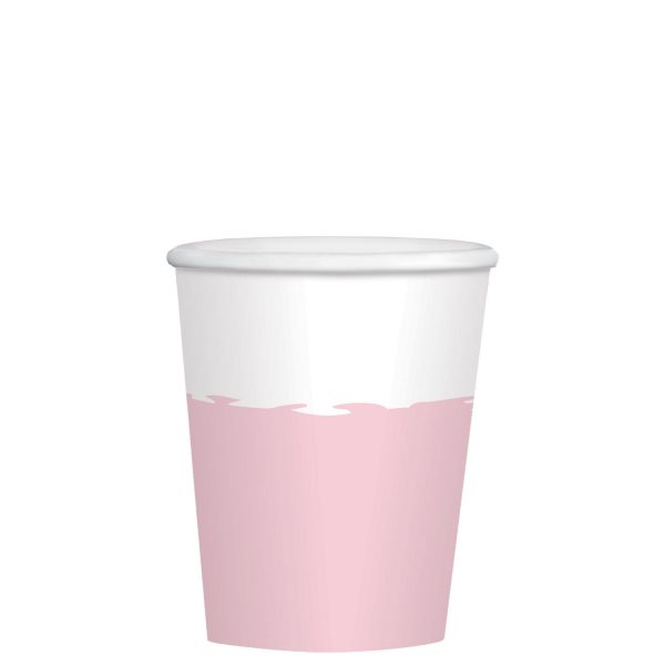 8 Becher Rose Birthday Papier 250 ml