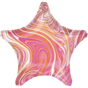 Marblez Pink Folienballon Stern