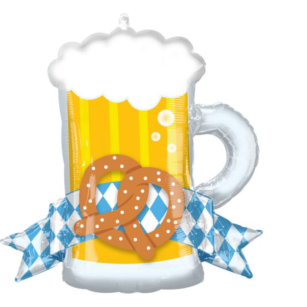 SuperShape Oktoberfest Bierkrug Folienballon 66cm x 63cm