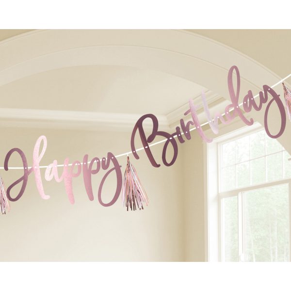 Partykette Rose Gold Birthday personalisierbar 2,74 m