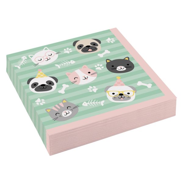 20 Servietten Hello Pets 33 x 33 cm