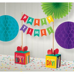 Tisch-Deko Birthday Accessories Regenbogen-farbig Papier / Holz