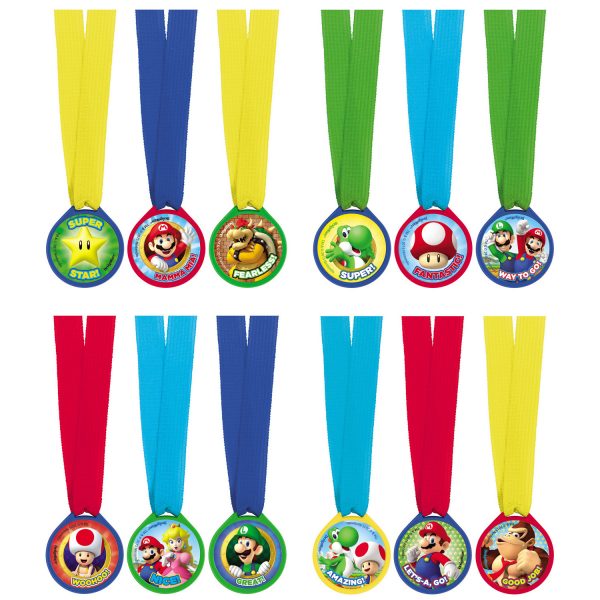12 Sieger-Medallien Super Mario
