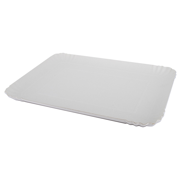 2 Servierplatten 20x28cm Farbe weiß