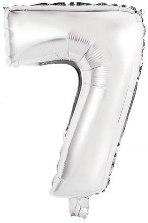 Folienballon Air-Filled "7" silber