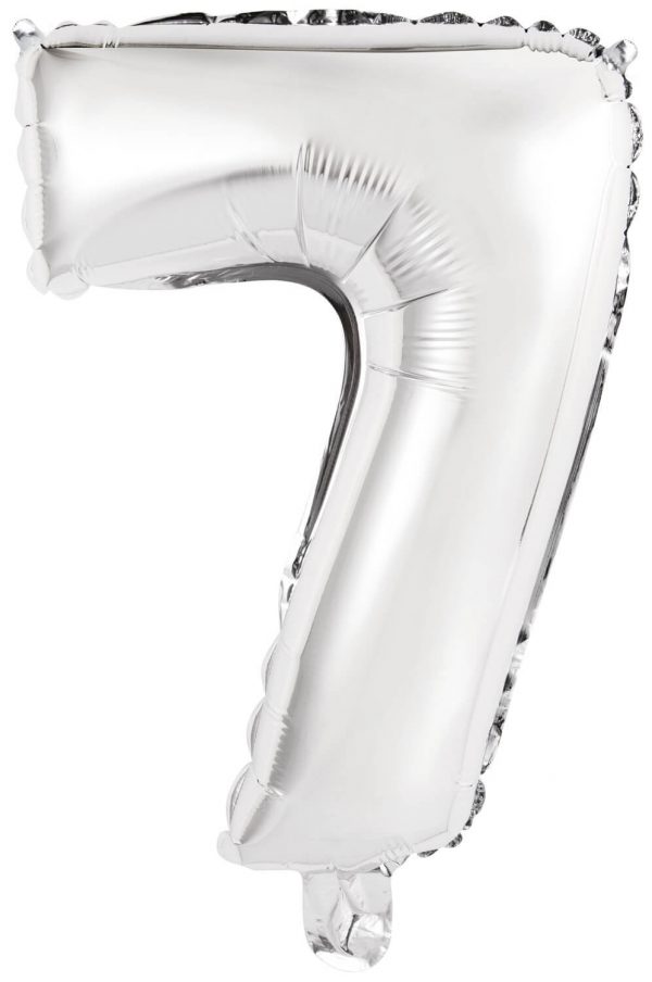 Folienballon Air-Filled "7" silber