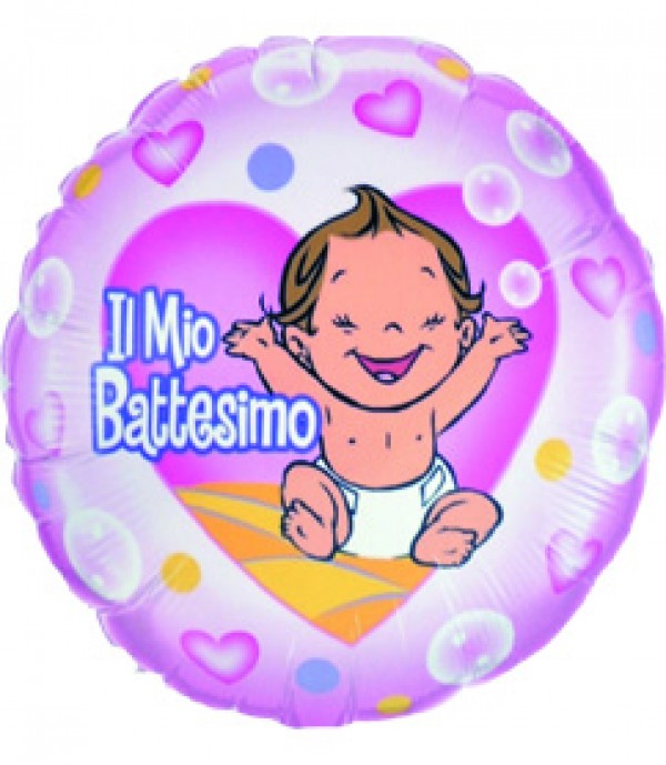 Folienballon "Il Mio Battesimo" rosa