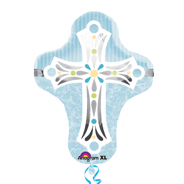 Folienballon SuperShape "Blue Cross"