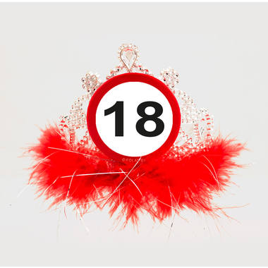 18. Geburtstag Diadem / Tiara Verkehrsschild