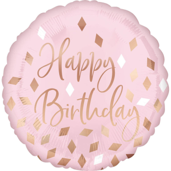 Standard Blush Birthday Folienballon 43cm