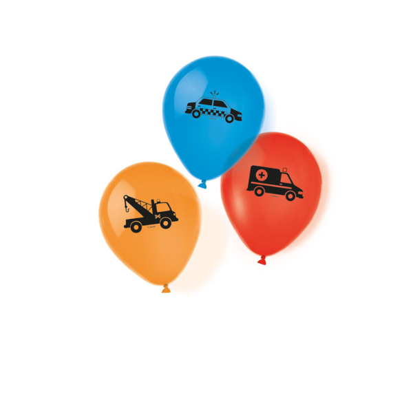 6 Latex Ballons On the Road 22.8 cm/9"