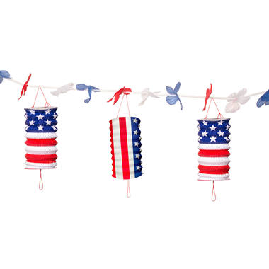 USA Party Lampiongirlande - 3,6 Meter