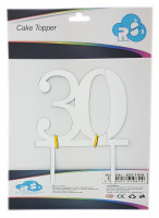 30 Cake Topper mit der Zahl 30