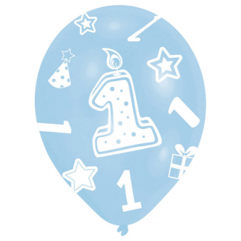 Latexballons Nummer 1 Hellblau