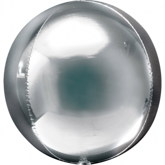 303-2820199-1-3-338 Orbz Silber Folienballon 38cm